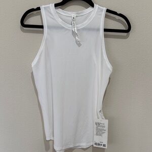 lululemon athletica White Mesh Crewneck Tank